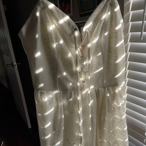 White elegant shirt dress